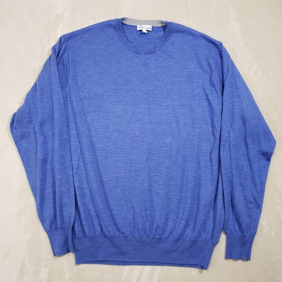Peter Millar Other - Peter Millar Sweater Mens XXL Blue Merino Wool Silk Crewneck MF19S42 Pullover